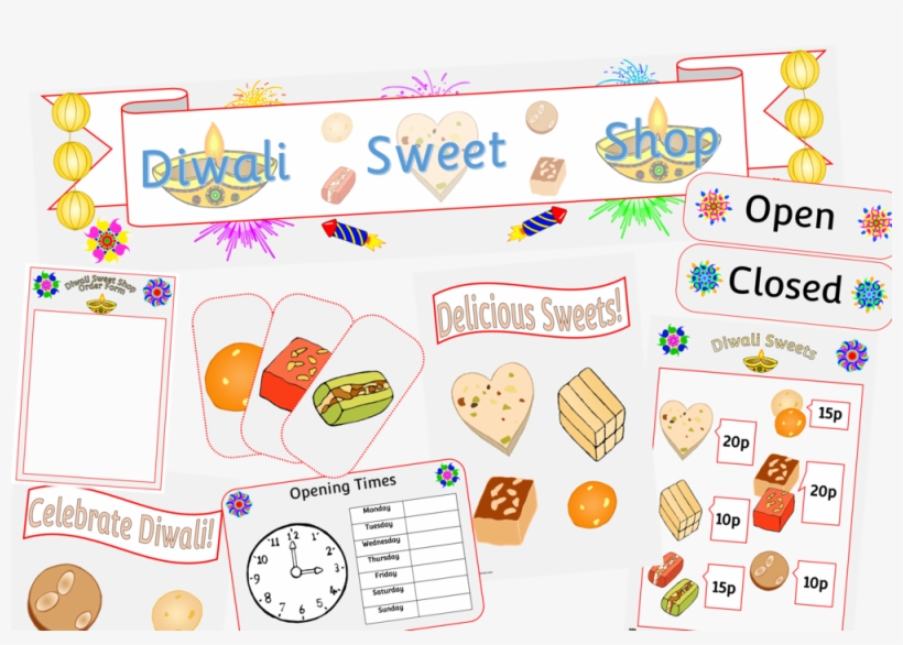 Diwali Sweet Shop Role-play Pack, transparent png