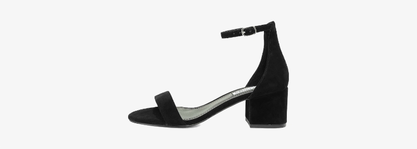 Steve Madden Irenee Black Suede Leather Ankle Strap - Black Suedette Low Block Heel Sandal, transparent png