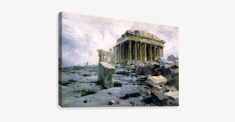 The Parthenon In Athens Canvas Print - Vasily Polenov, transparent png