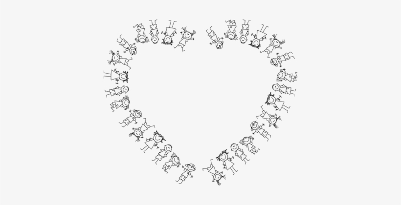 8,278 Free Images Of Education - Heart Kids Outline, transparent png