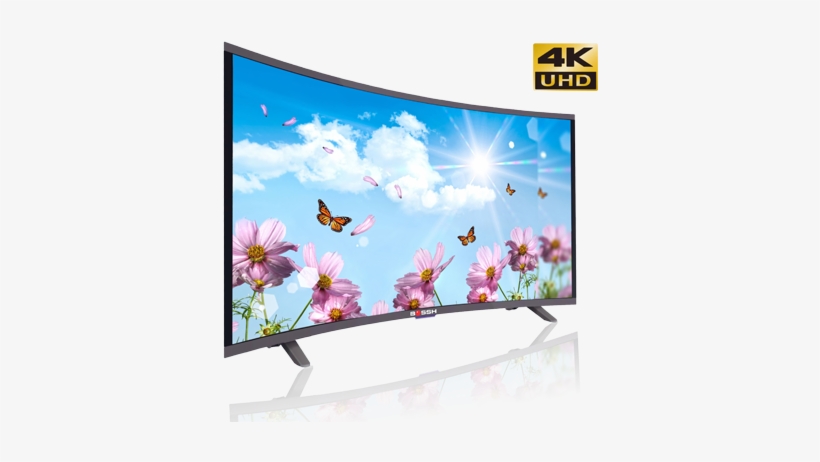 55inch Curved Tv 4k Uhd Led Tv - Bossh Led, transparent png
