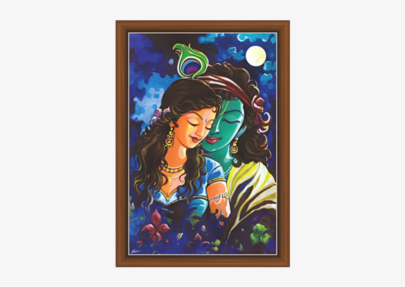 Radha Krishna Paintings - Painting, transparent png