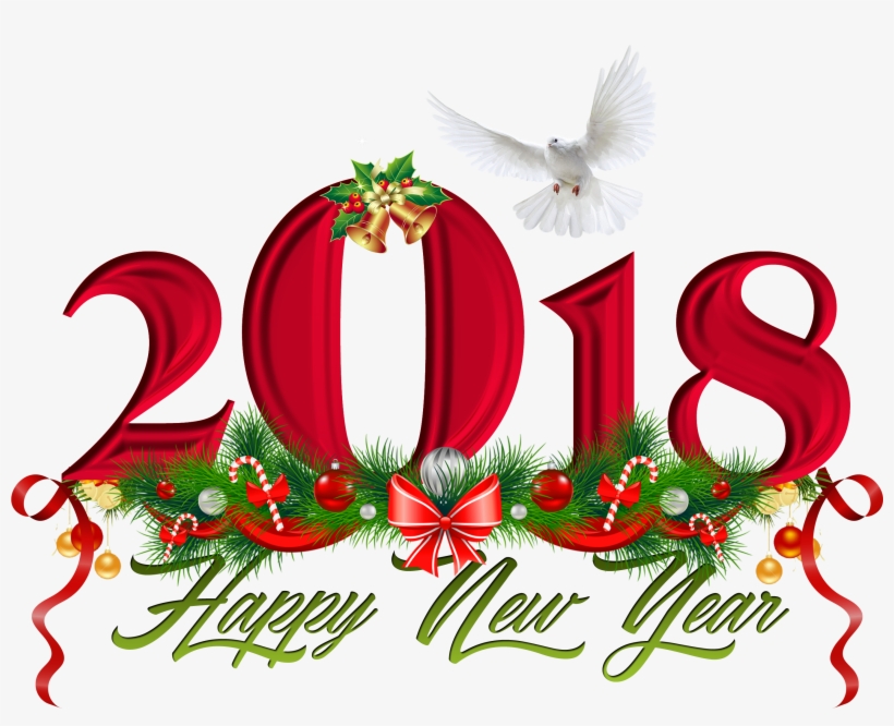 2018 Red Transparent Png Clip Art Logo Free Downlaods - Happy New Year 2018 Quotes In English, transparent png