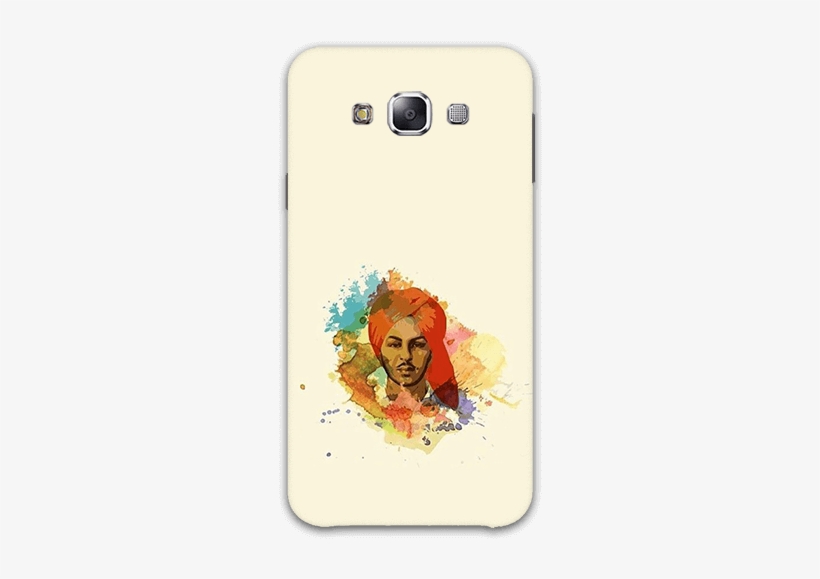 Bhagat Singh With Water Color Samsung E7 Mobile Back - Mobile Phone, transparent png