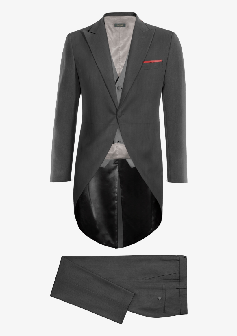 Grey Morning Coat With Grey Waistcoat - Morning Dress, transparent png