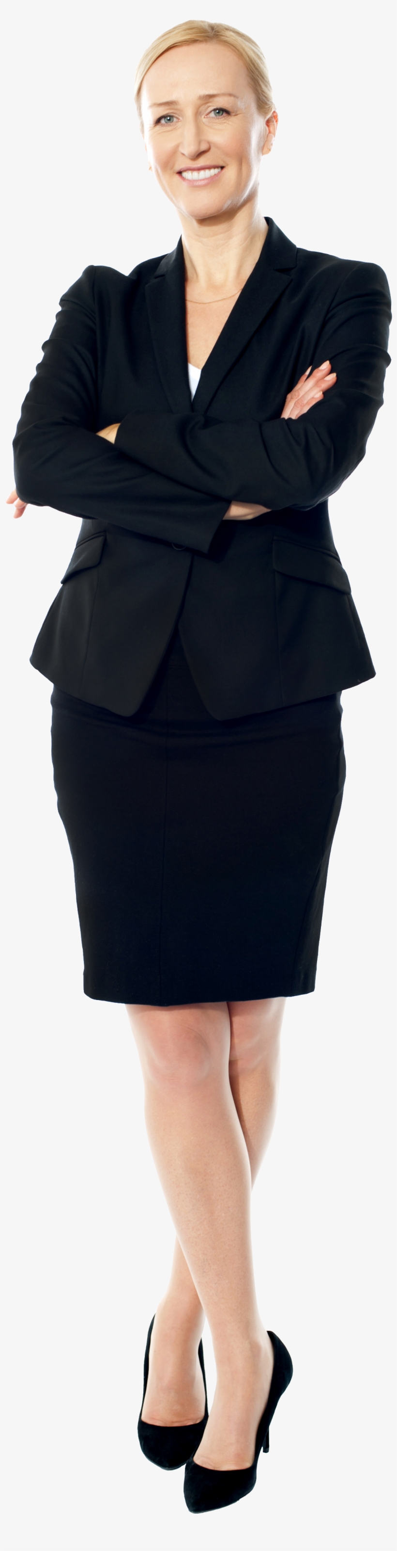 Standing Women Png Image - Portrait Young Business Woman, transparent png