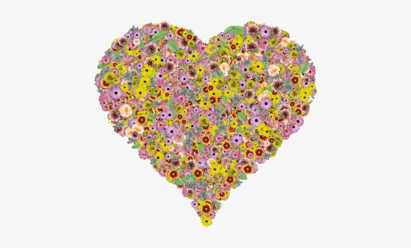 Flower Heart Png Transparent Image - Heart And Flower Png, transparent png