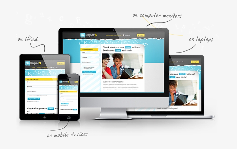 Responsive Website Png Jpg Freeuse Library - Responsive Web Psd, transparent png