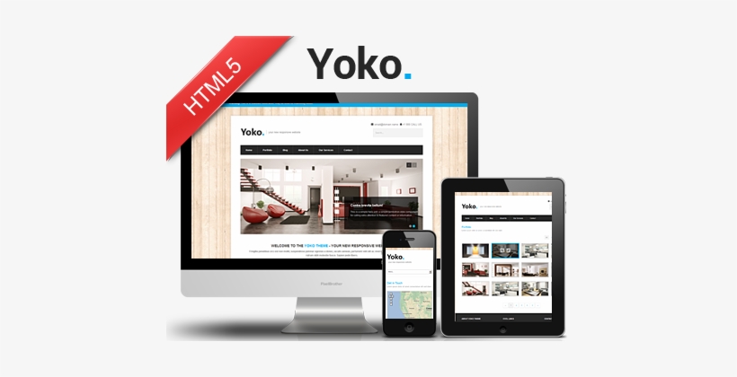 Yoko Clean Responsive Template - Respondo Html Template, transparent png