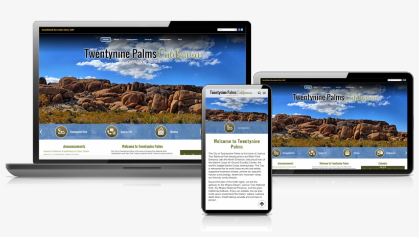 Twentynine Palms California Responsive Website - Gadget, transparent png