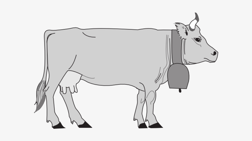 Gray Cow Side View Png Clip Art, transparent png