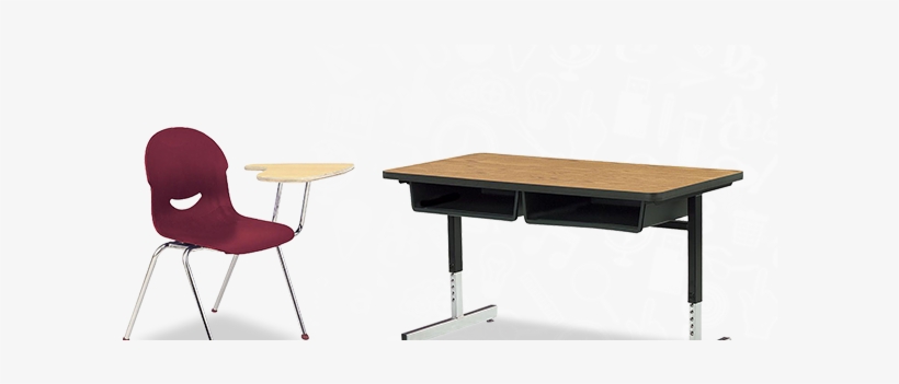 Get Your Quality Classroom Furniture In A Flash With - I.q. Series Wood 28.25" Tablet Arm Desk Virco Desk, transparent png