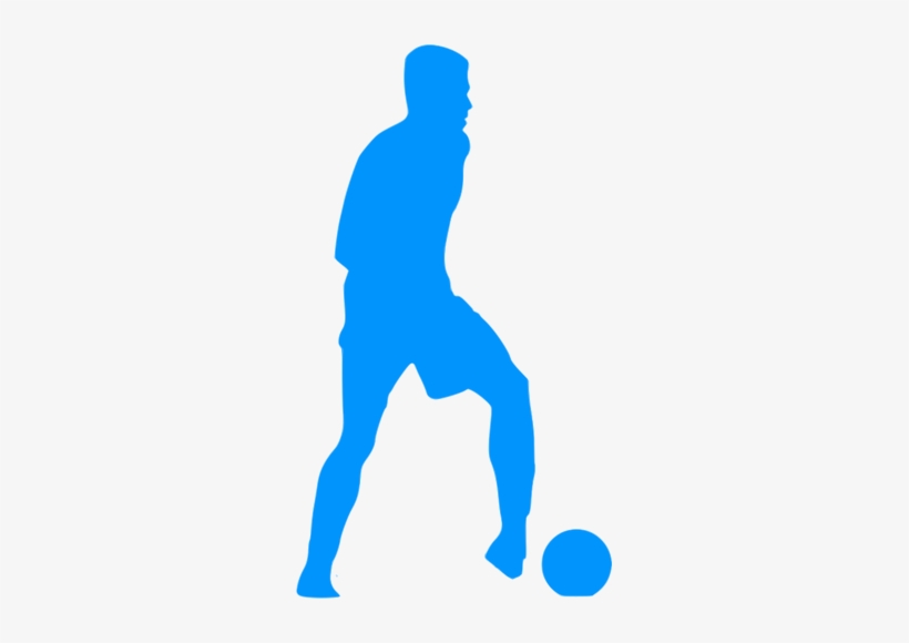 Football Player Blue Silhouette Clip Art Public Domain - Football Blue Silhouette Png, transparent png