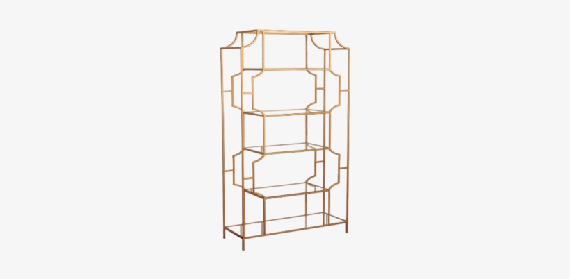 Gold And Glass Metal Shelf - Shelf, transparent png