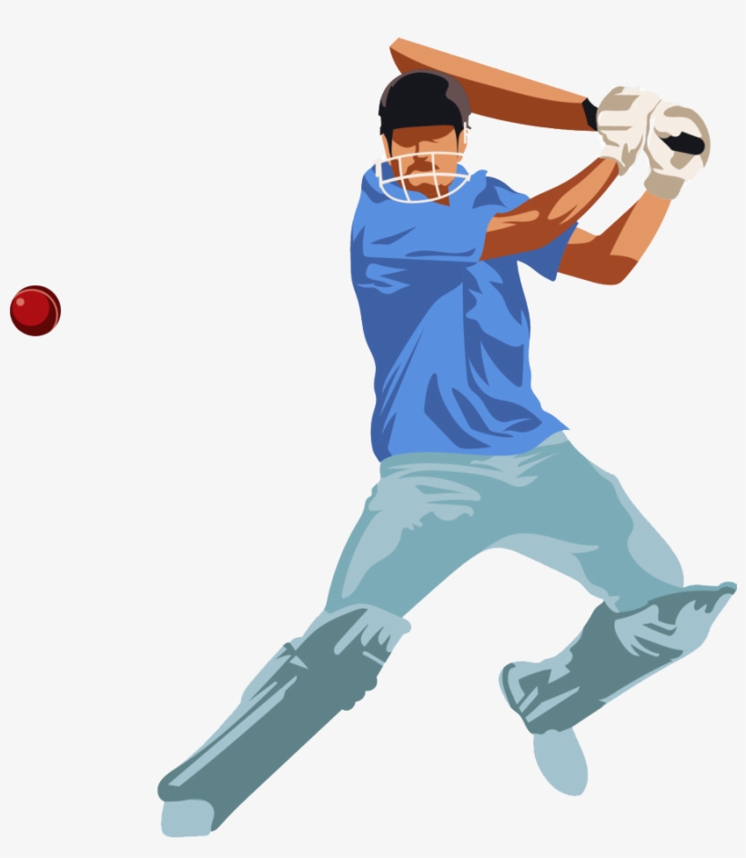 Cricket Players Vector Png, transparent png