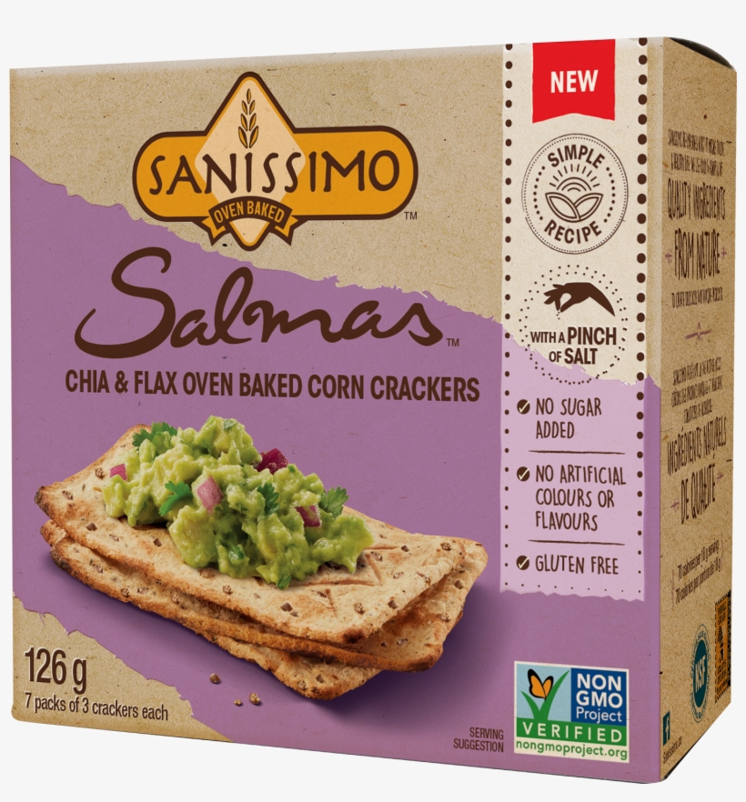 Sanissimo® Salmas™ Chia And Flax Oven Baked Crackers - Sanissimo Salmas Chia, transparent png