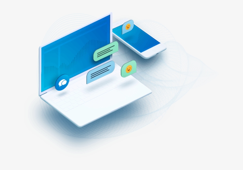 Live Chat Software Window With A Dummy Conversation - Software Transparent, transparent png