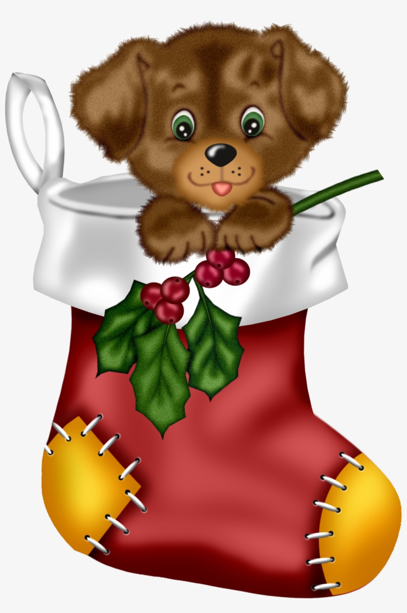 Christmas Puppy Clipart, transparent png