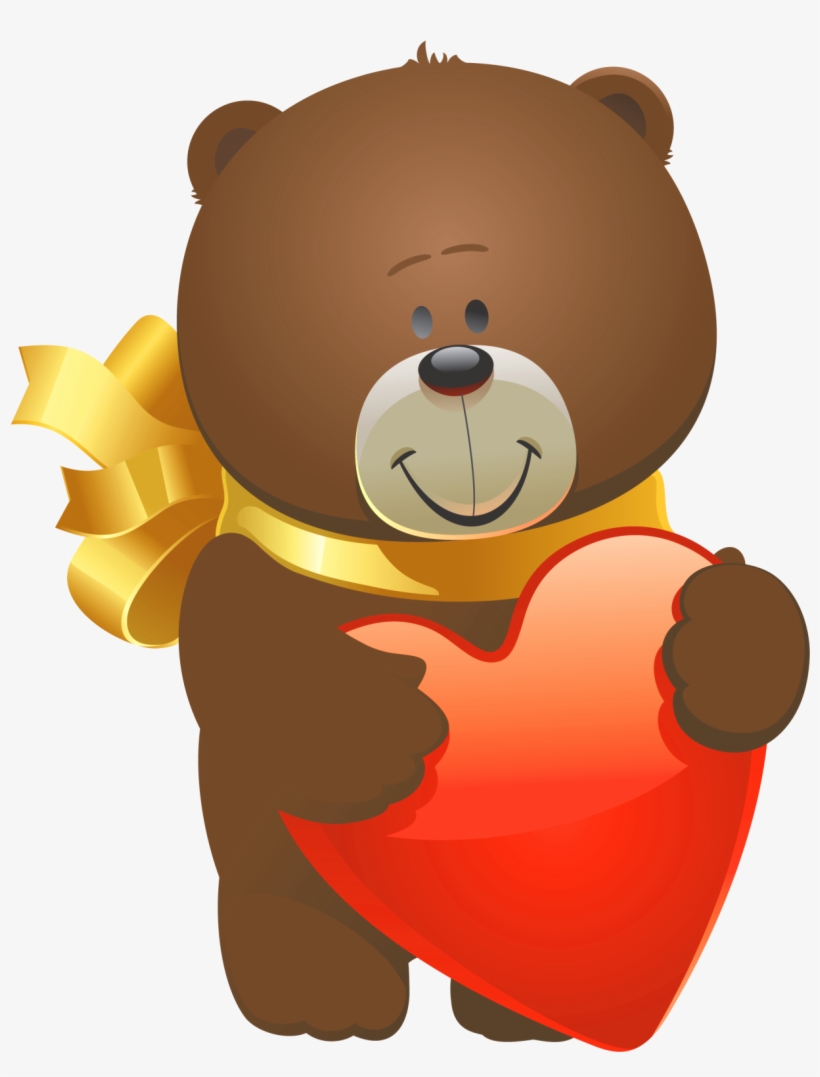 Valentine Teddy Bear Clipart, transparent png