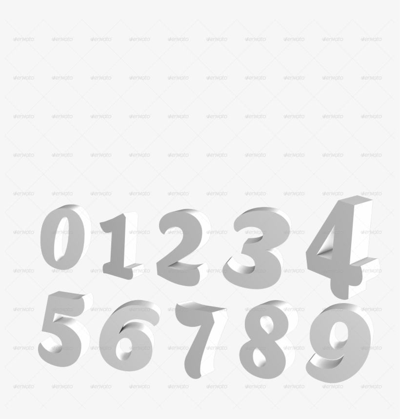 07 3d Numbers - Number, transparent png