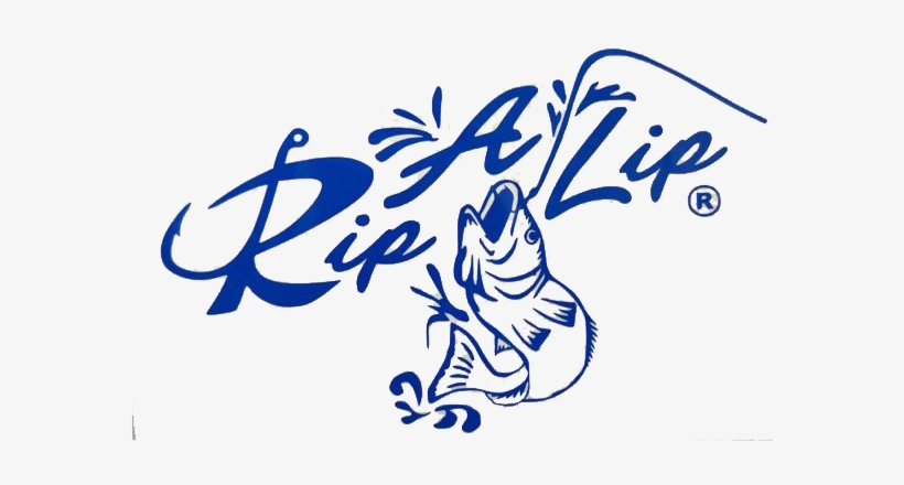 Rip A Lip Decal Small W/fish 4 1/2" X 7" - Decal, transparent png