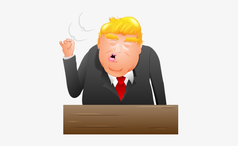 Squeezing An Invisible Nipple Every Time He Makes A - Cartoon Trump Transparent Gif, transparent png