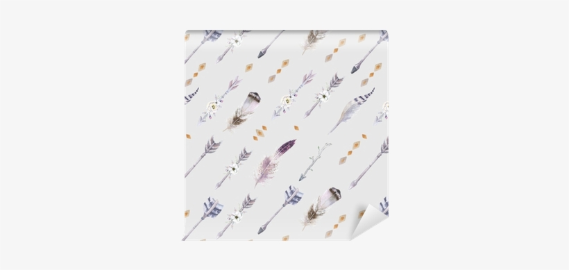 Papel De Parede Watercolor Boho Padrão Sem Costura - Official Kristina Kvilis Arrow Pattern 7 Hard Back, transparent png
