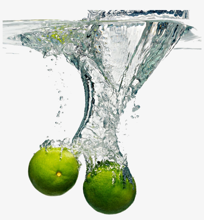 Fruit Water Splash Clipart Fox - Lime Splash Png, transparent png