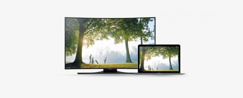 Mirror Screen Mac Tv App - Samsung - Ue48h6870ss - Curved Led-backlit Lcd Tv -, transparent png
