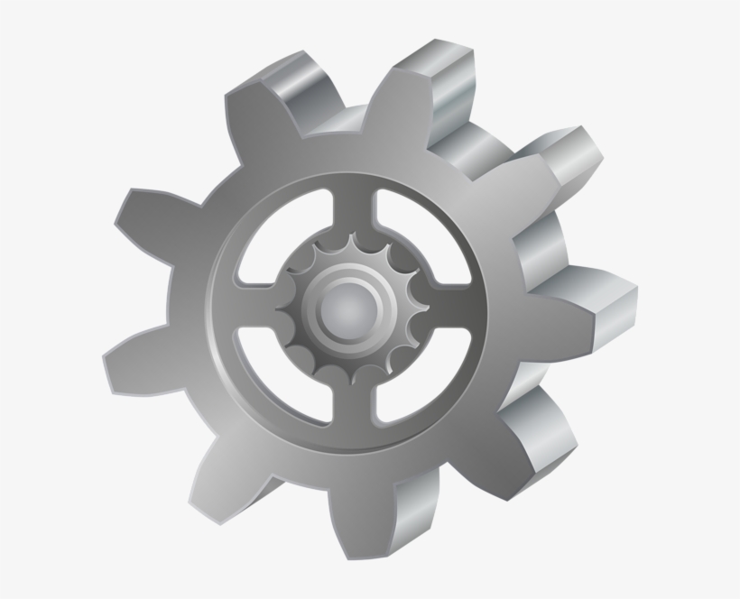 Silver Deco Gear Png Clip Art Image - Clip Art, transparent png