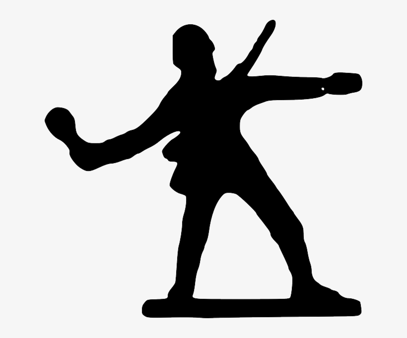 Silhouette, Grenade, Stand, Toy, Bomb, Soldier, Throw - Soldier Throwing A Grenade Outline, transparent png