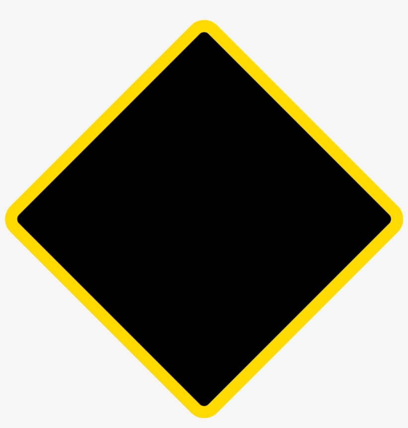 Diamond Warning Sign - Diamond Shape Border Png, transparent png