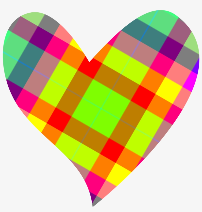 Colorful Heart Shaped Clipart - Colorful Heart Clip Art, transparent png
