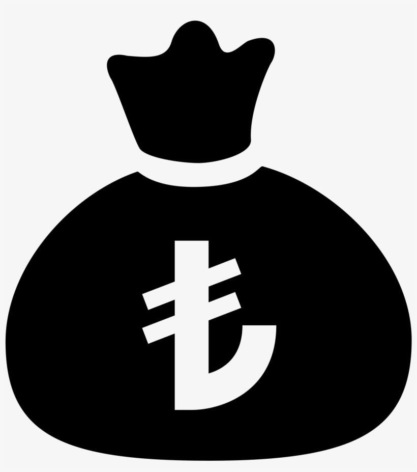 Money Bag Lira Icon - Money Bag Icon Png, transparent png