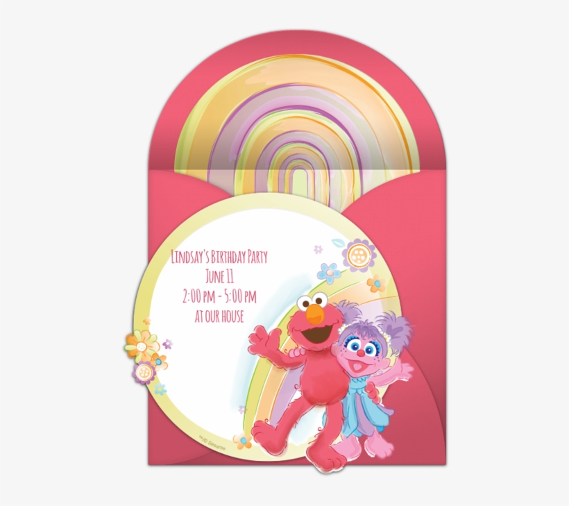 Elmo And Abby Online Invitation - Elmo, transparent png