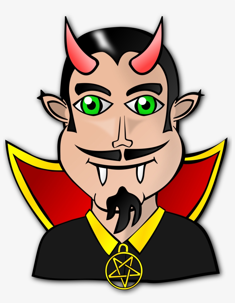 People, Faces, Face, Cartoon, Devil, Horns, Fangs - Devil Fang, transparent png