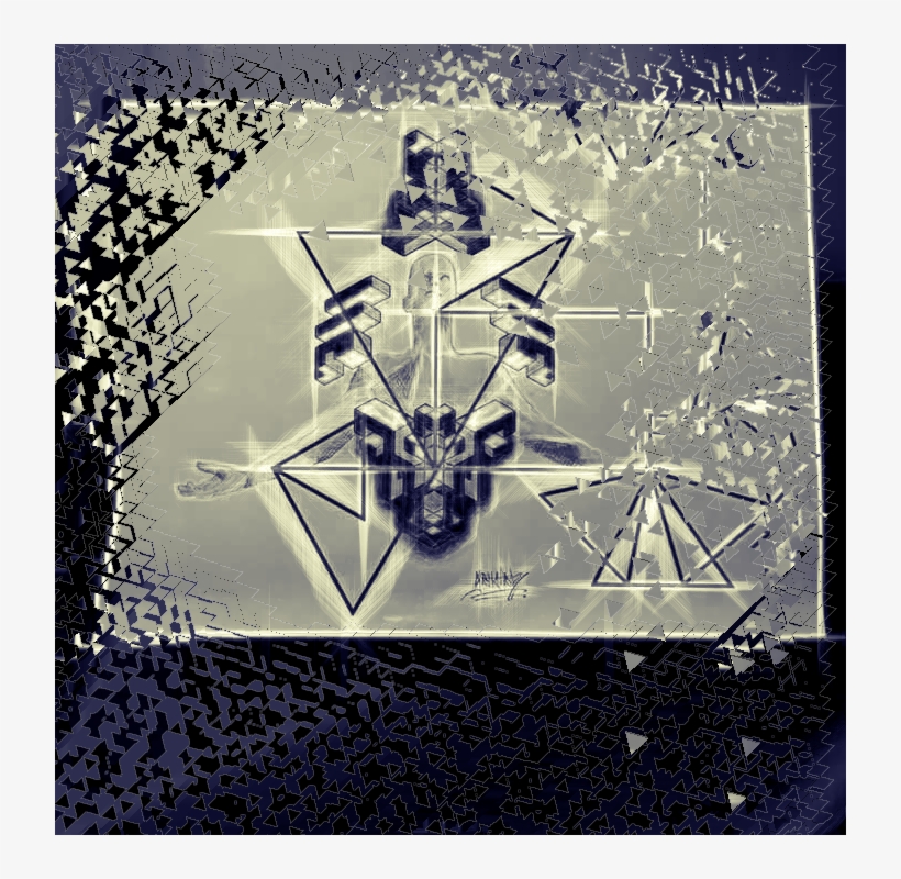 Digital And Hand Illustrated Geometric Design - Illustration, transparent png