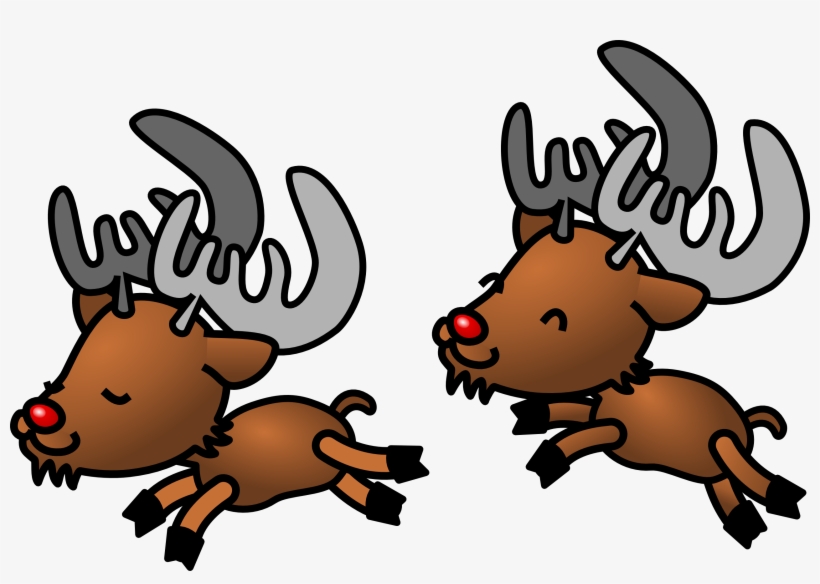 Pictures Of Christmas Reindeer - Reindeer Cartoon No Background, transparent png
