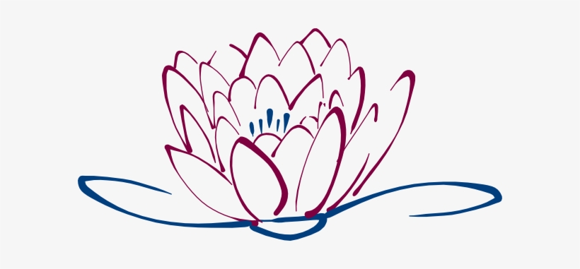 Blue Maroon Lotus - Lotus Png Black N White, transparent png