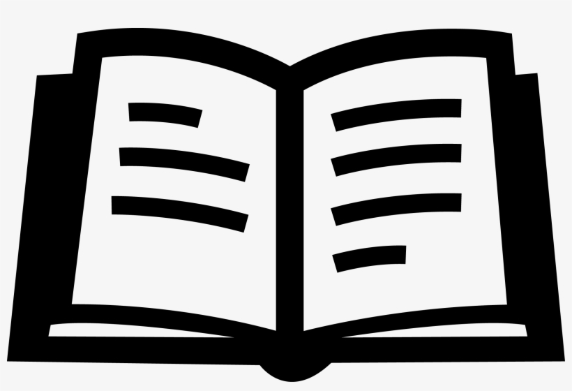 Open Book Icon Png Download - Book Black And White Png, transparent png