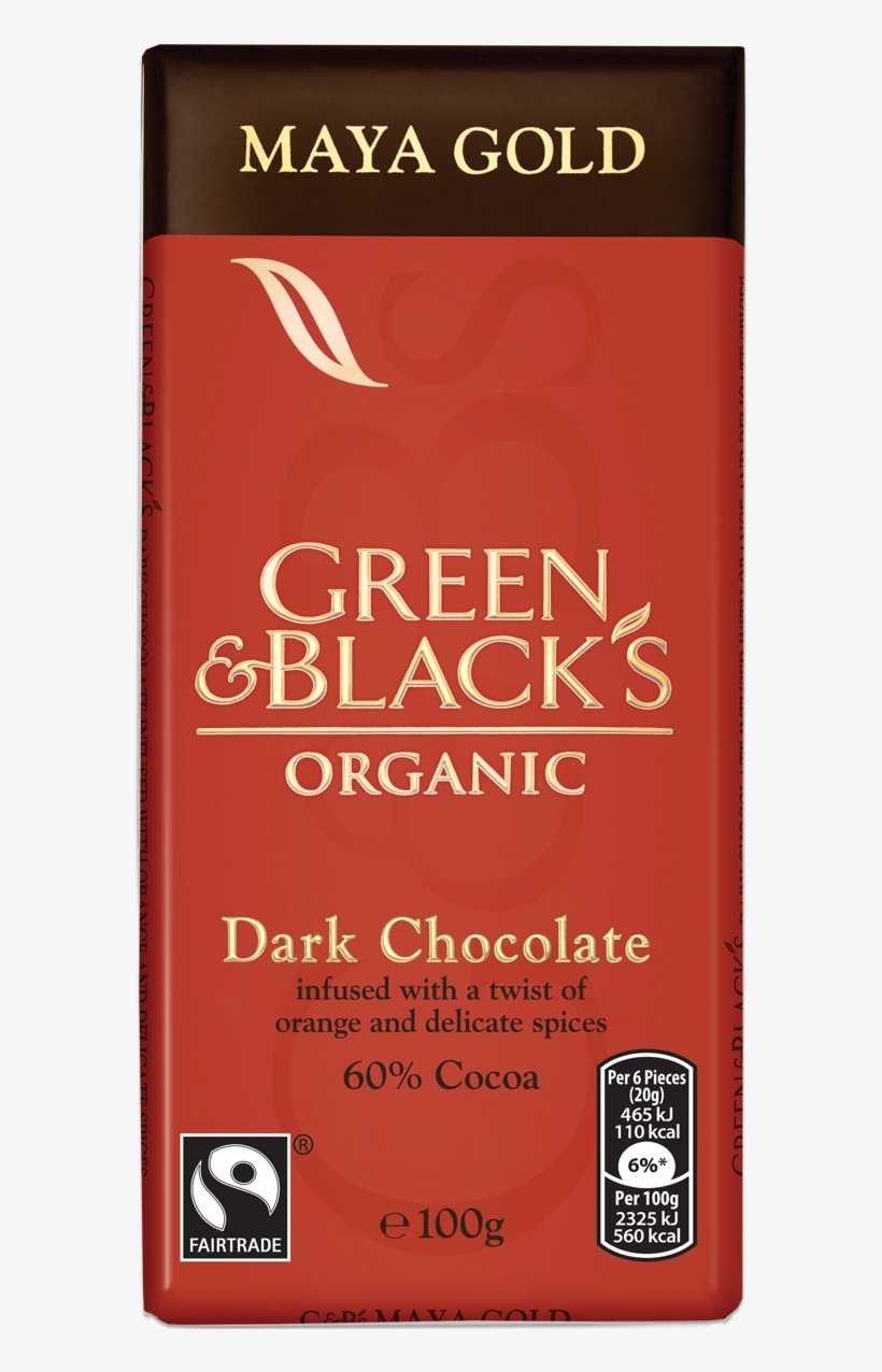 G&b's Maya Gold 100g Bar - Maya Gold Chocolate Green Black, transparent png