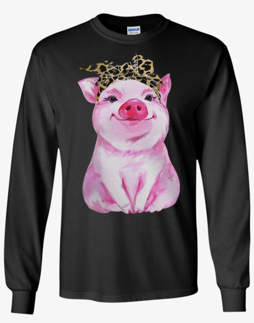Order Farmer Little Watercolor Pig Shirt G240 Gildan - T-shirt, transparent png