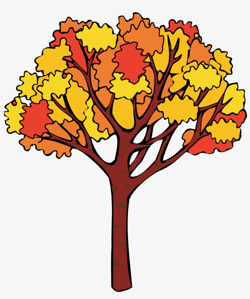 Fall Tree Branch Clipart - Clip Art Fall Tree, transparent png
