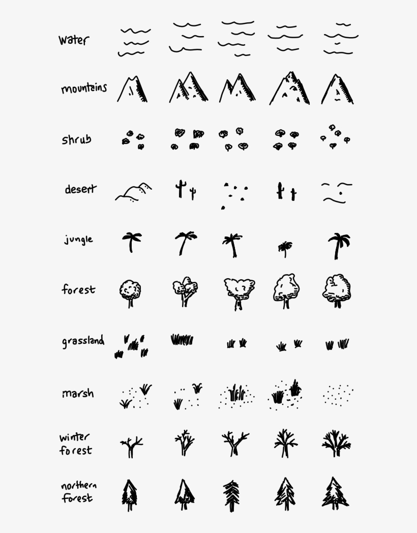 Symbol Of Forest In Map Map Forest Icon - 610X987 Png Download - Pngkit