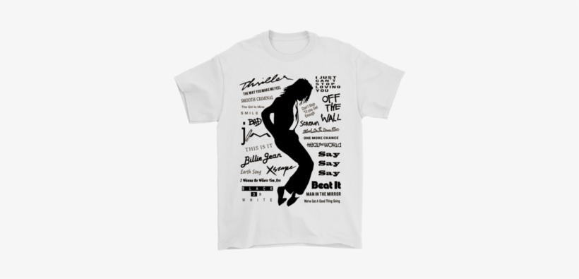 Michael Jackson King Of Pop Song List Shirts T Shirt - Michael Jackson, transparent png
