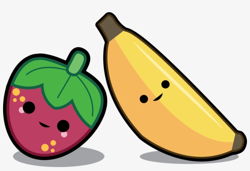Food Png, Bananas, Strawberry, Animal Babies, Banana, - Cute Strawberry And Banana, transparent png