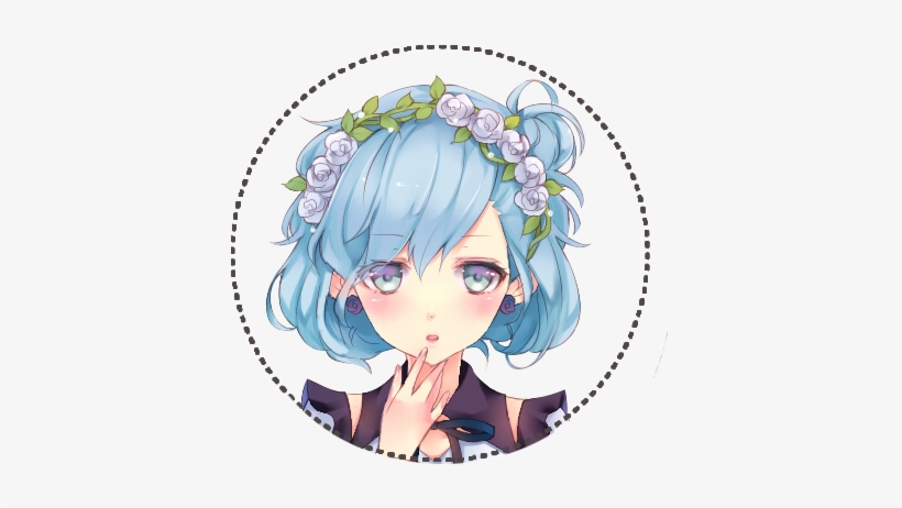 Flower Crown Anime Girl By Mayomie - Anime With Flower Crown, transparent png