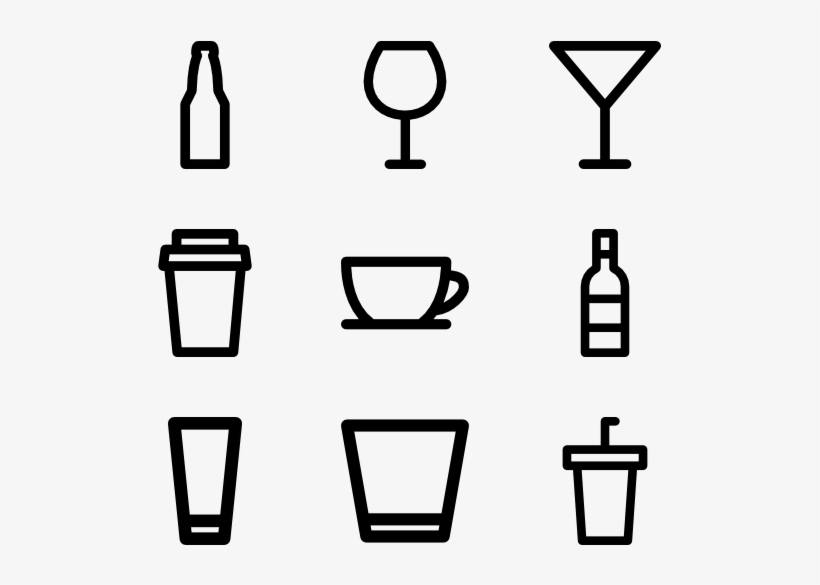 Bar Glasses And Bottles - Bottle Icon Vector, transparent png