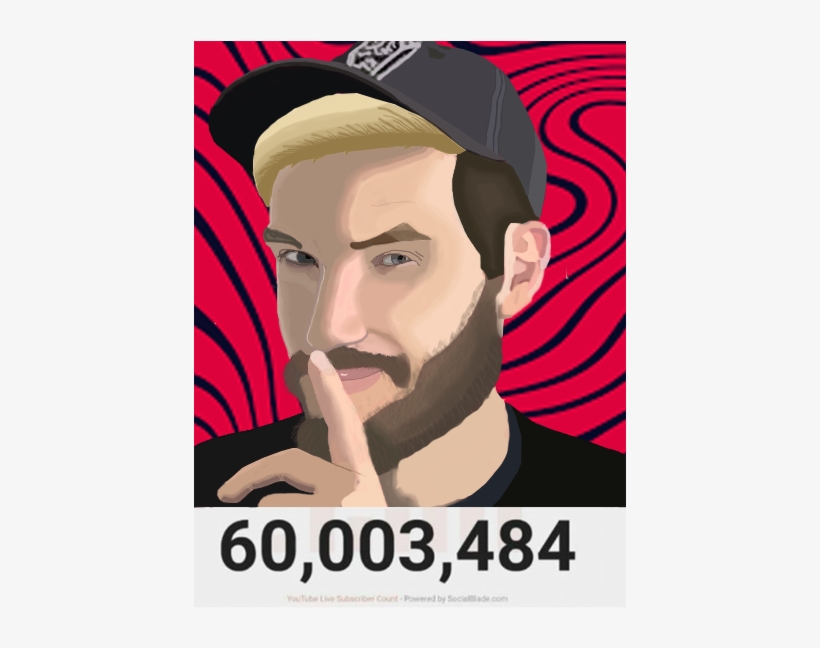 Pewdiepie [fanart] (on This Pice I Only Worked With - Pewdiepie, transparent png