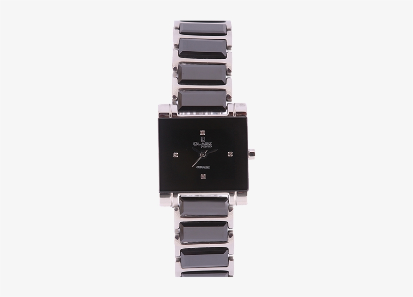 Clarkford Square Dial Chain Watch Black - Analog Watch, transparent png